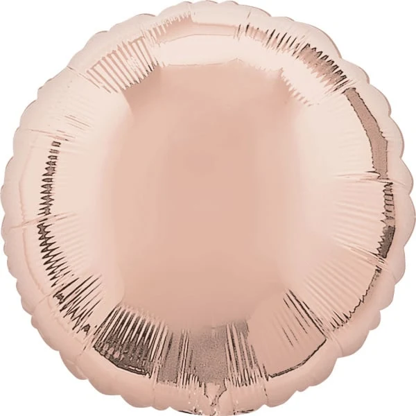 Folieballon Rond Rose Goud - 43 cm