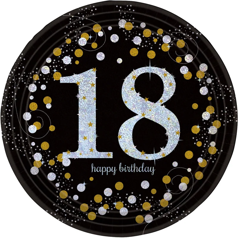 Bordjes 18 Jaar Sparkling Gold