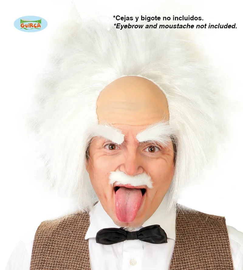 Einstein Pruik Met Kaal Voorhoofd