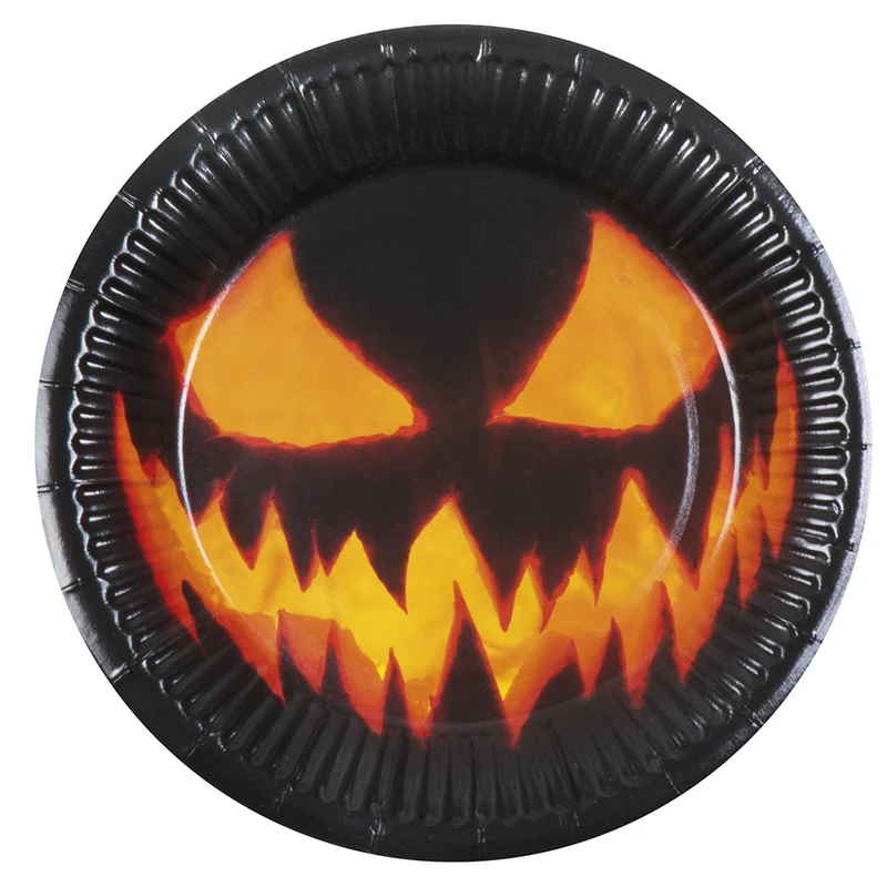Set 10 Bordjes Creepy Pompoen (23 cm)