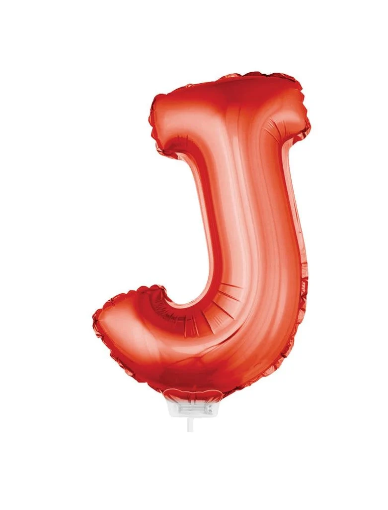 Folie ballon letter J Rood