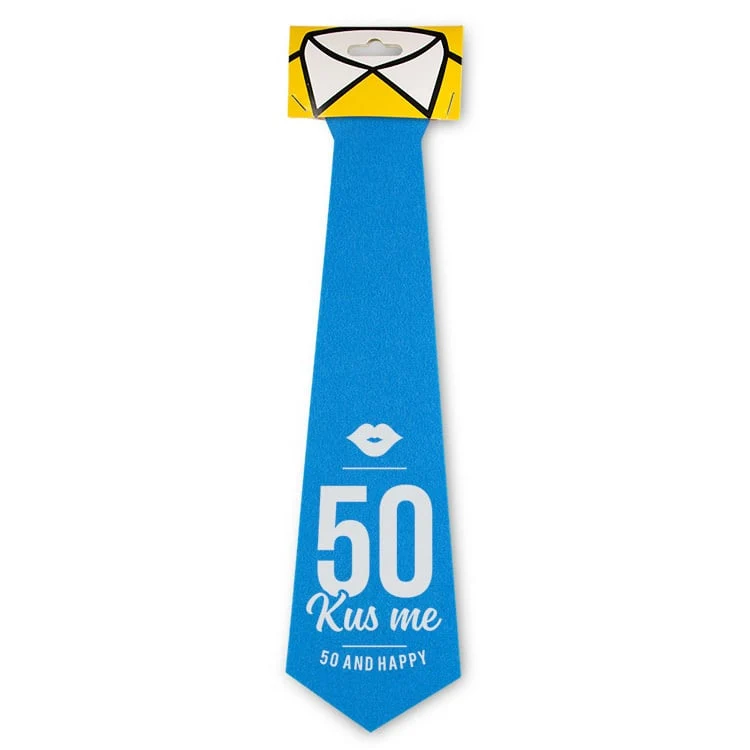 Stropdas 50 jaar Kus Me! Man