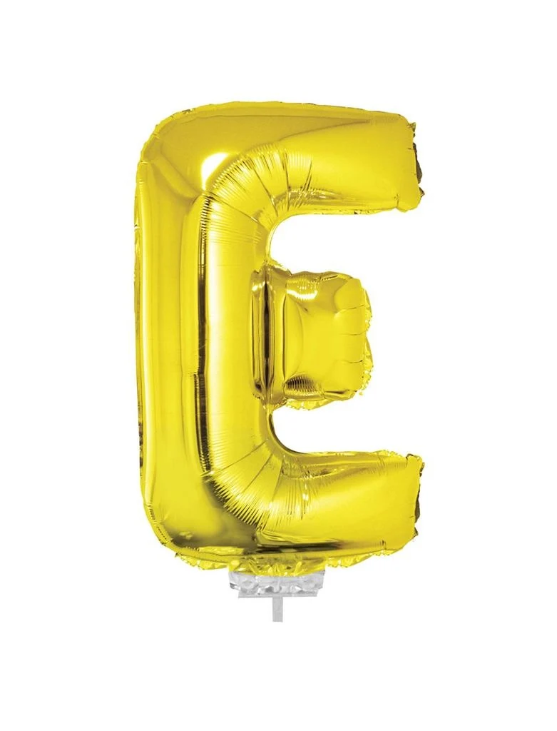 Folie ballon letter E Goud