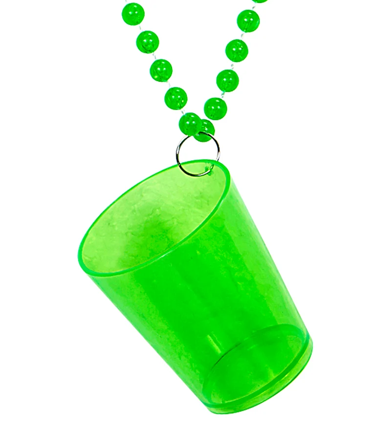 Neon groene glazen halskettingen