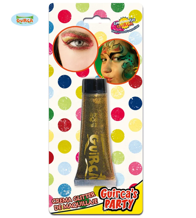 Glitter make up tube goud creme