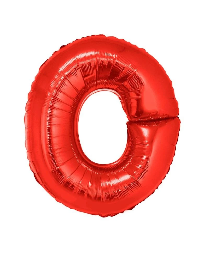 Grote folie ballon letter O Rood