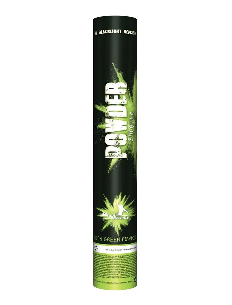 Kleurpoeder kanon groen uv / blacklight 40cm