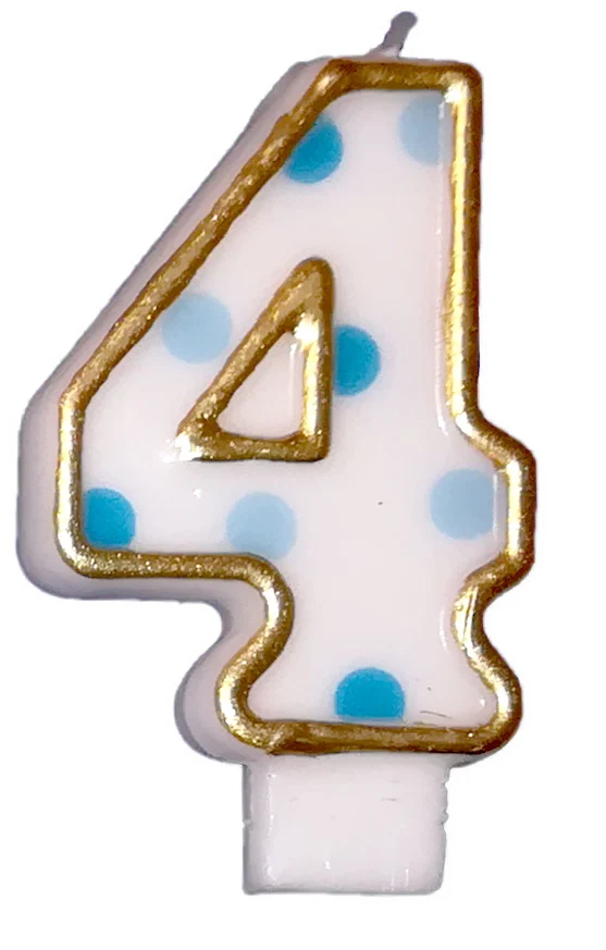 Cijferkaars Blauw 4 gespikkeld