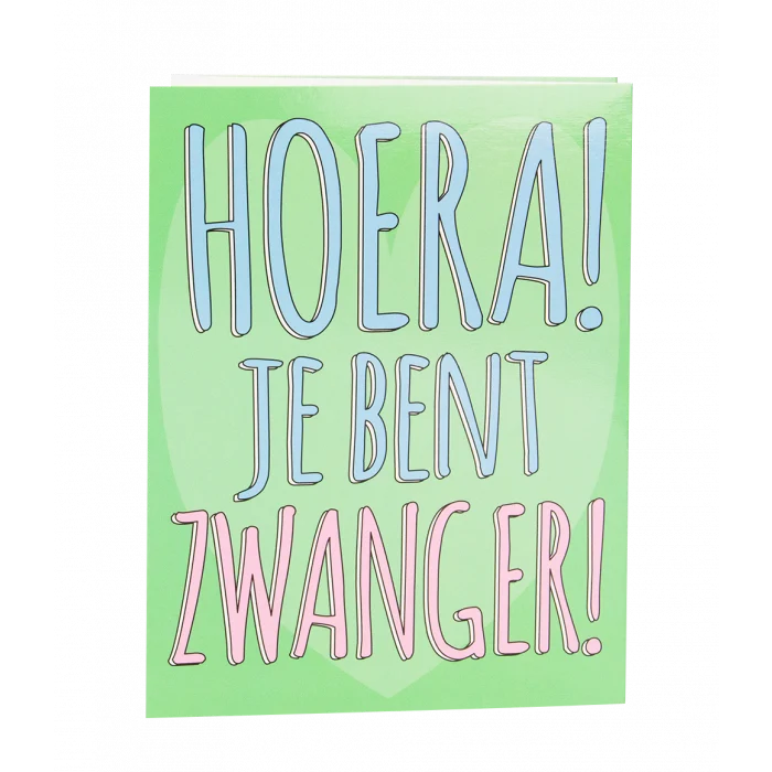 Suprise Card Hoera je bent zwanger