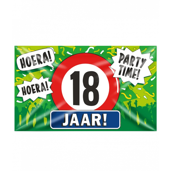 Gevelvlag 18 jaar 90x150 cm