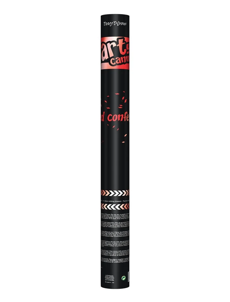 Confetti kanon 60cm rood