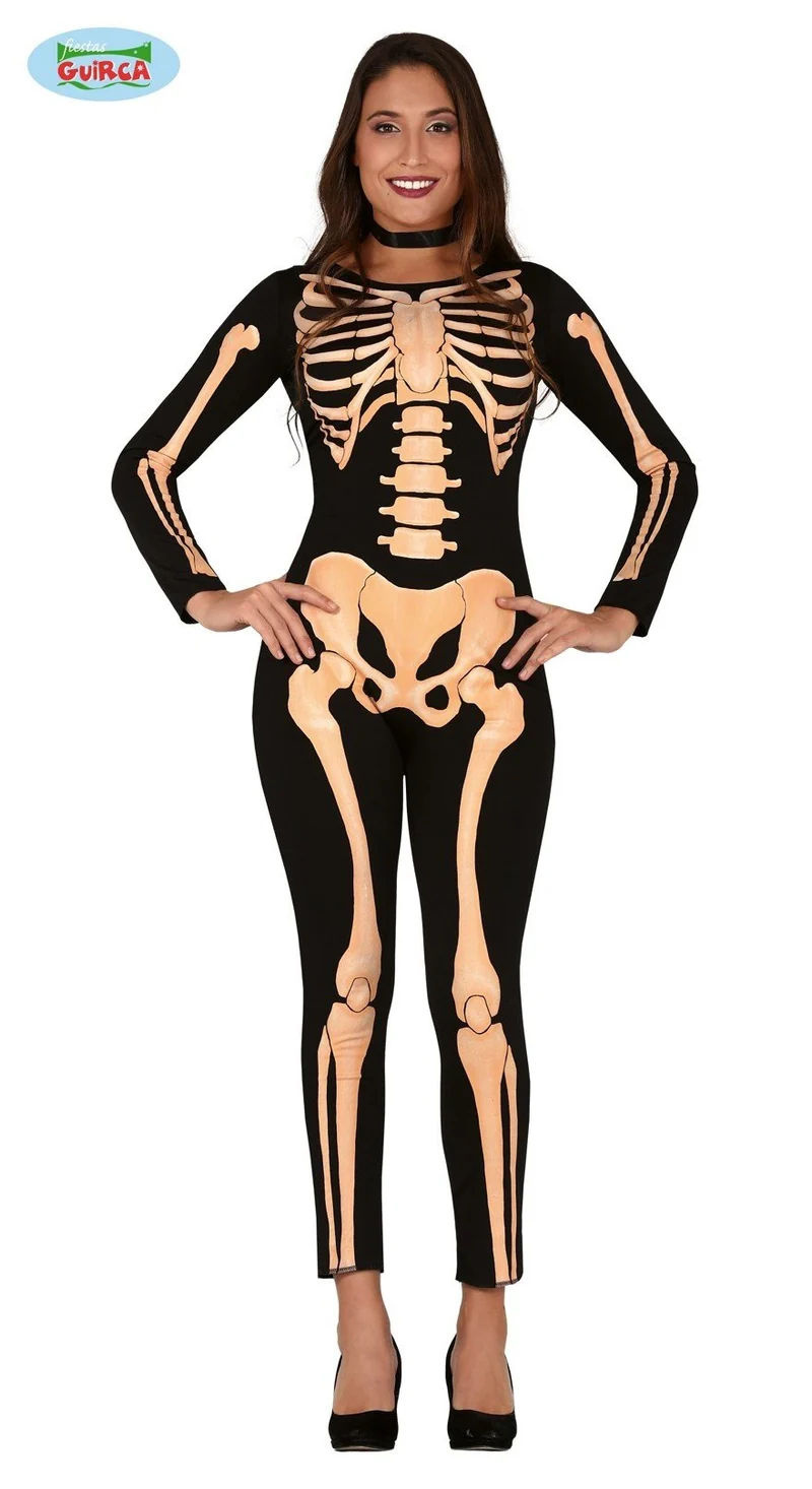 Skeleton Jumpsuit Halloween Dames