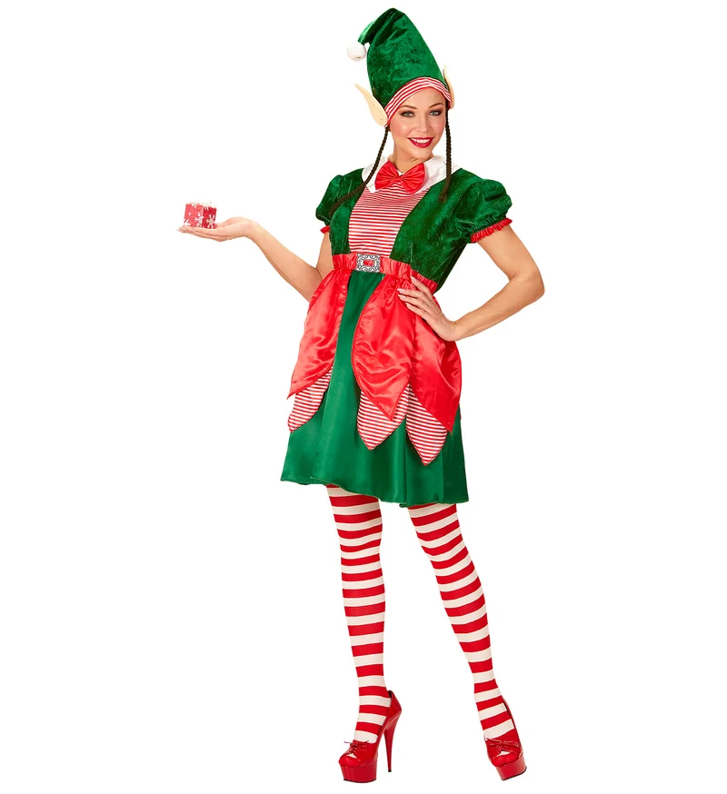 Kerstmannen hulpje Elf pak met oortjes