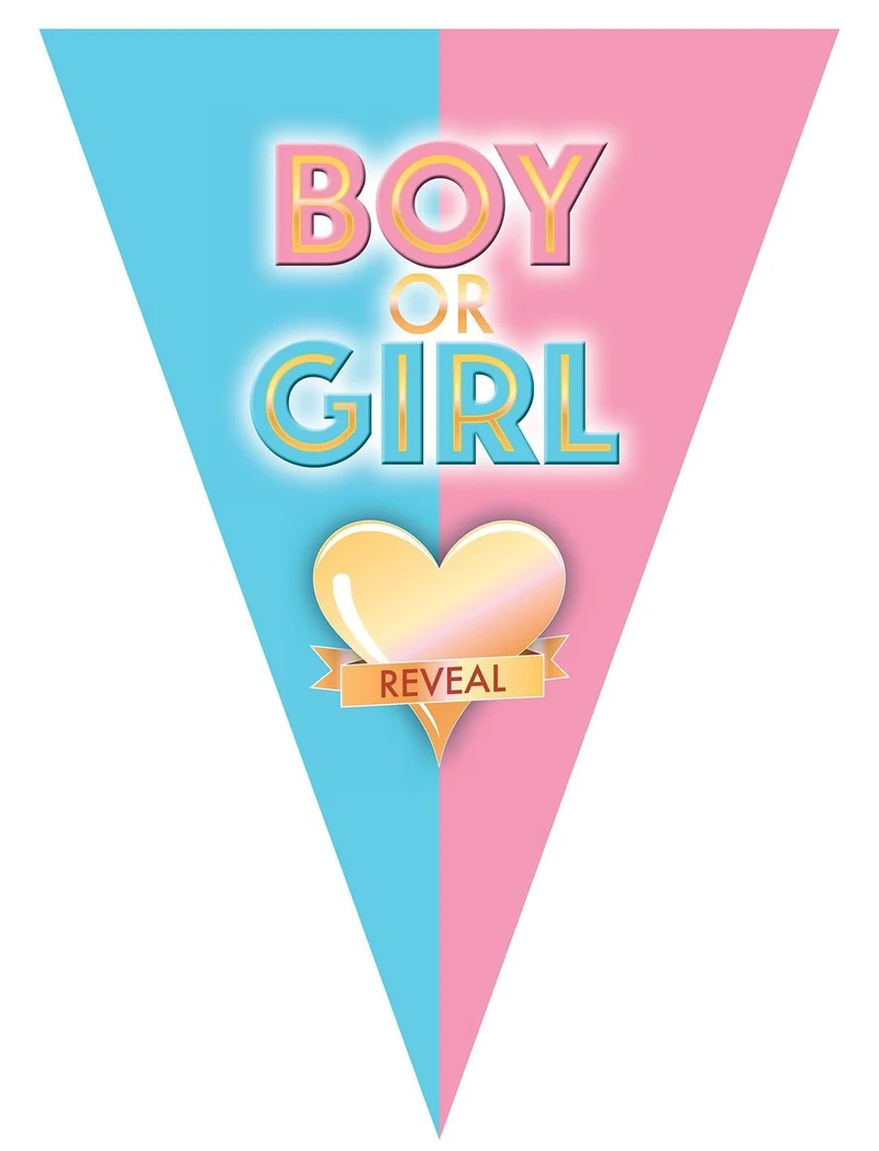 Vlaggenlijn Gender Reveal 5m