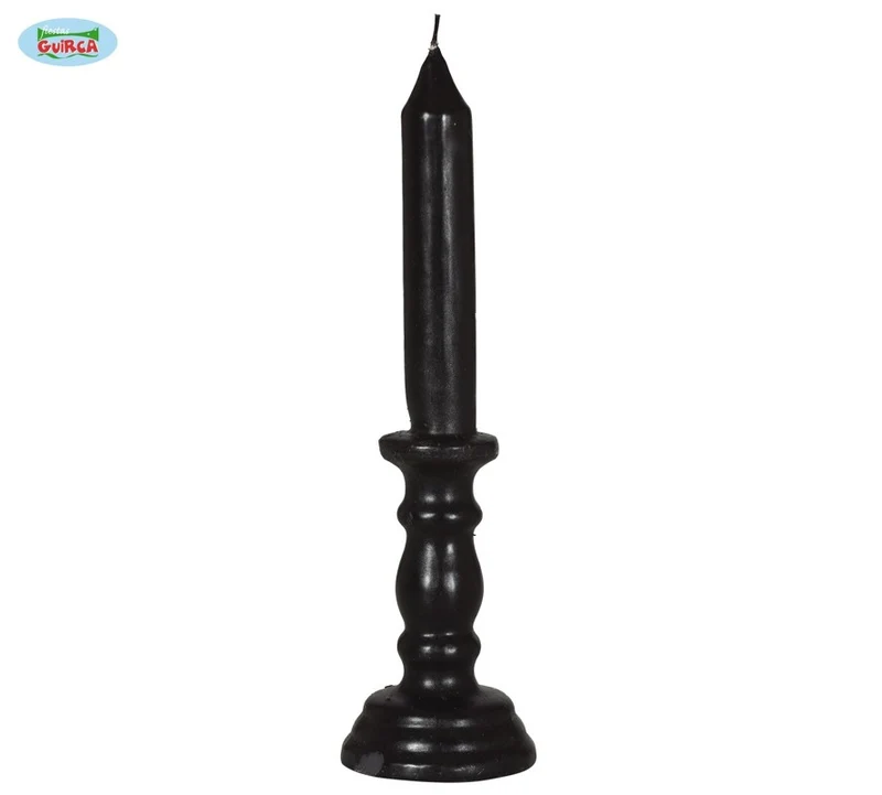 Kaars met standaard zwart 27cm