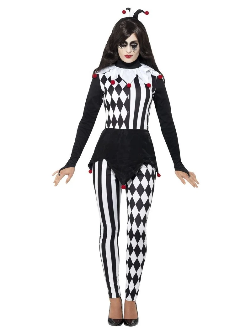 Vrouwelijke Pierrot kostuum Halloween