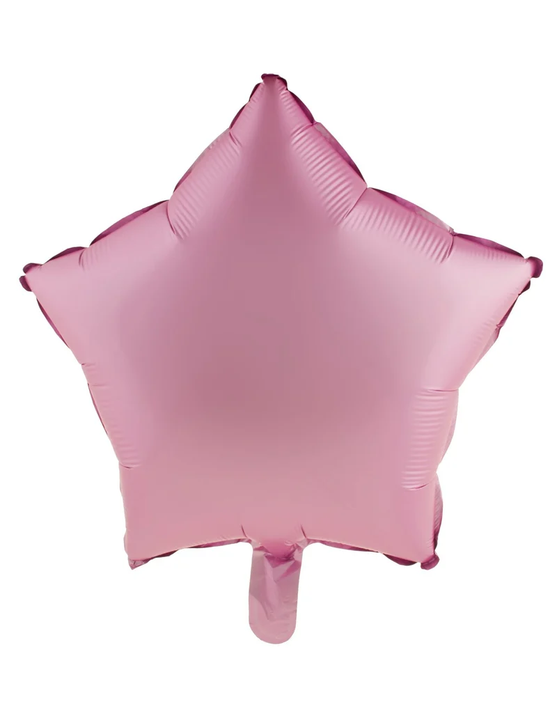 Folieballon Ster Chroom Roze - 46cm