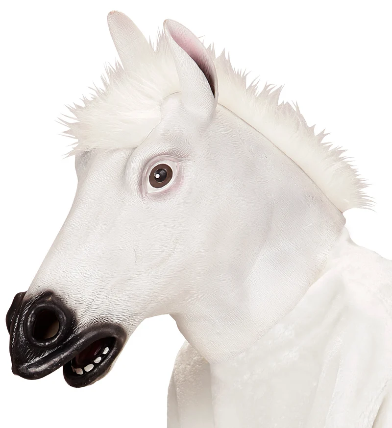 Wit paarden masker voor party's
