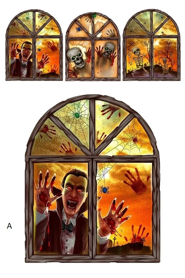 Halloween 3D raamsticker 23 x 27cm