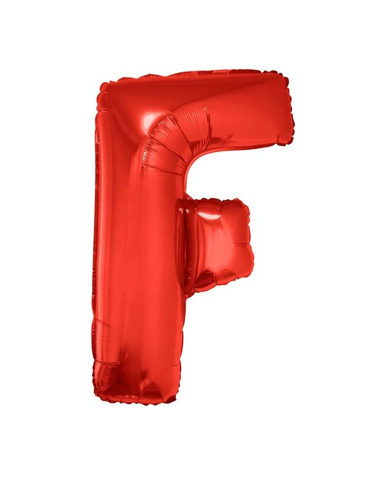 Grote folie ballon letter F Rood