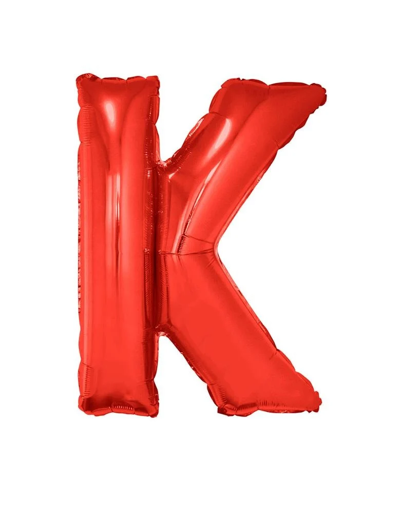 Grote folie ballon letter K Rood