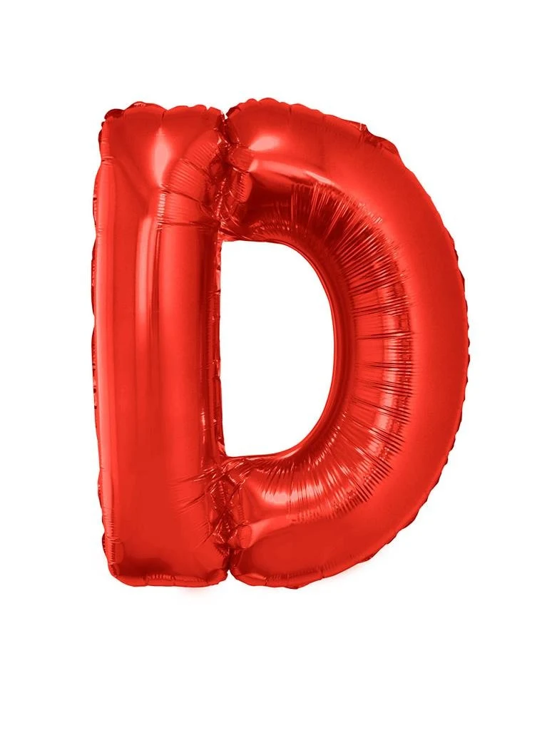 Grote folie ballon letter D Rood