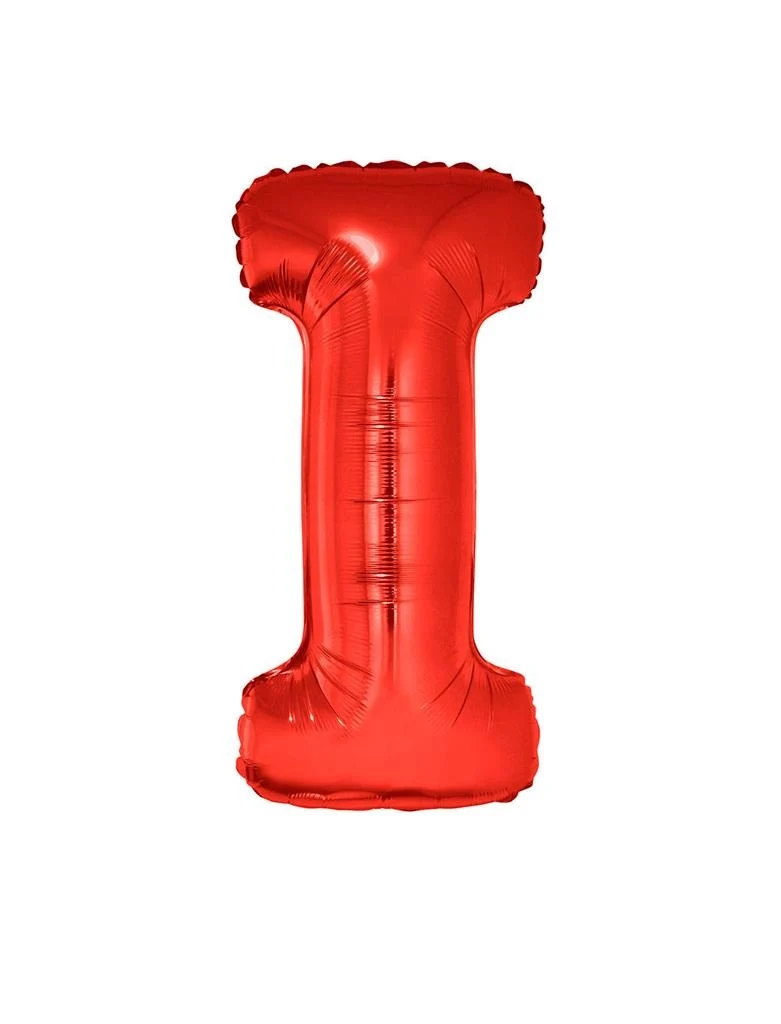 Grote folie ballon letter I Rood