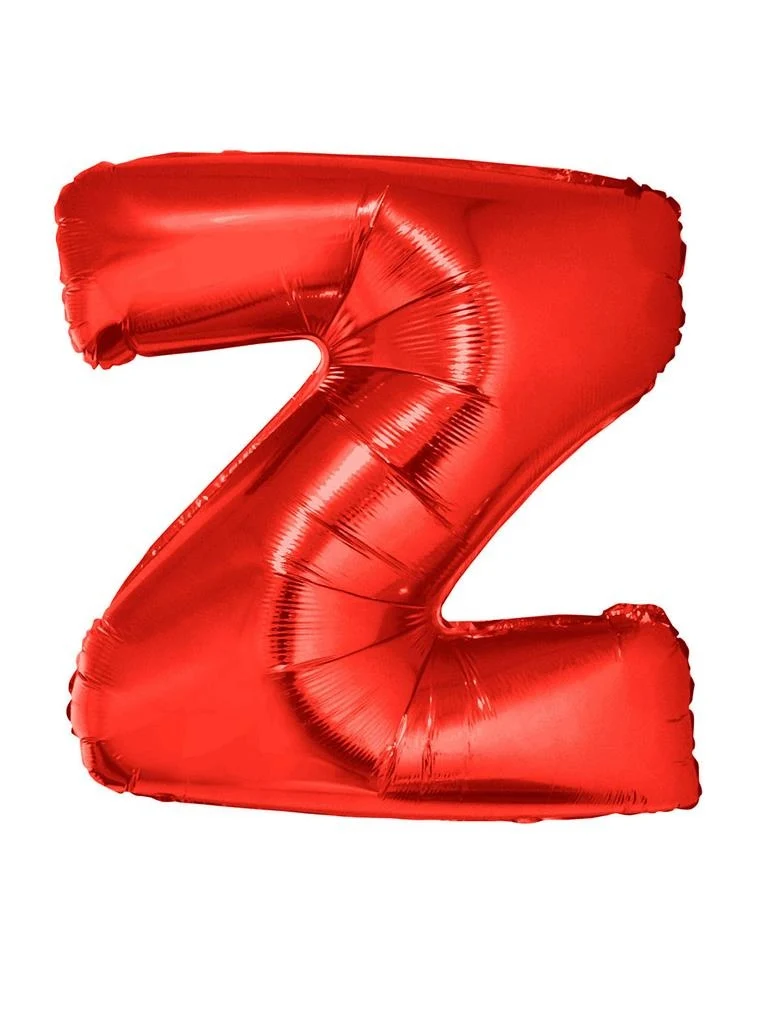 Grote folie ballon letter Z Rood