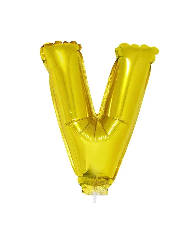 Folie ballon letter V Goud