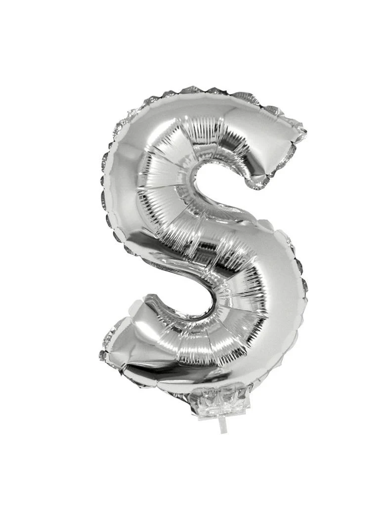 Folie ballon letter S Zilver