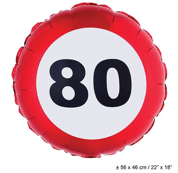 Folie ballon leeftijd 80