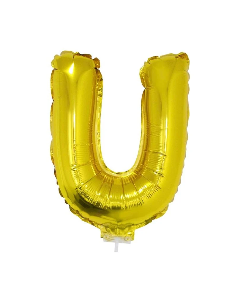 Folie ballon letter U Goud