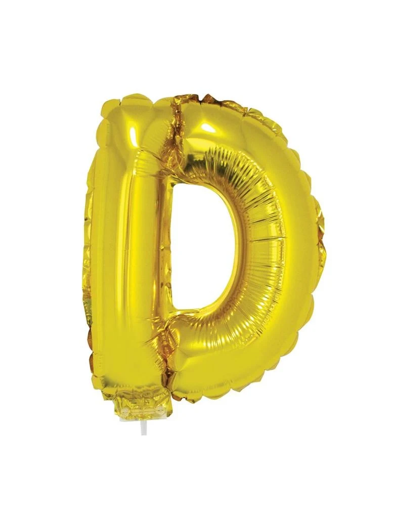 Folie ballon letter D Goud