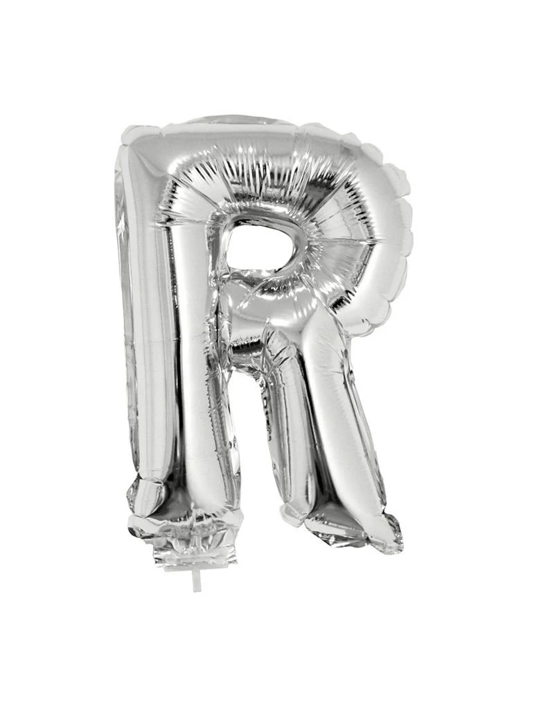 Folie ballon letter R Zilver
