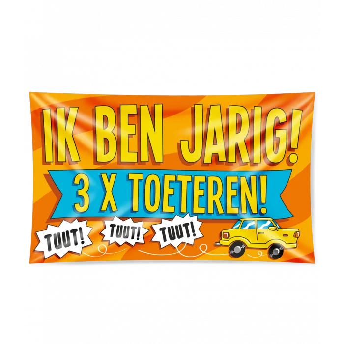 Gevelvlag Verjaardag 3x toeteren