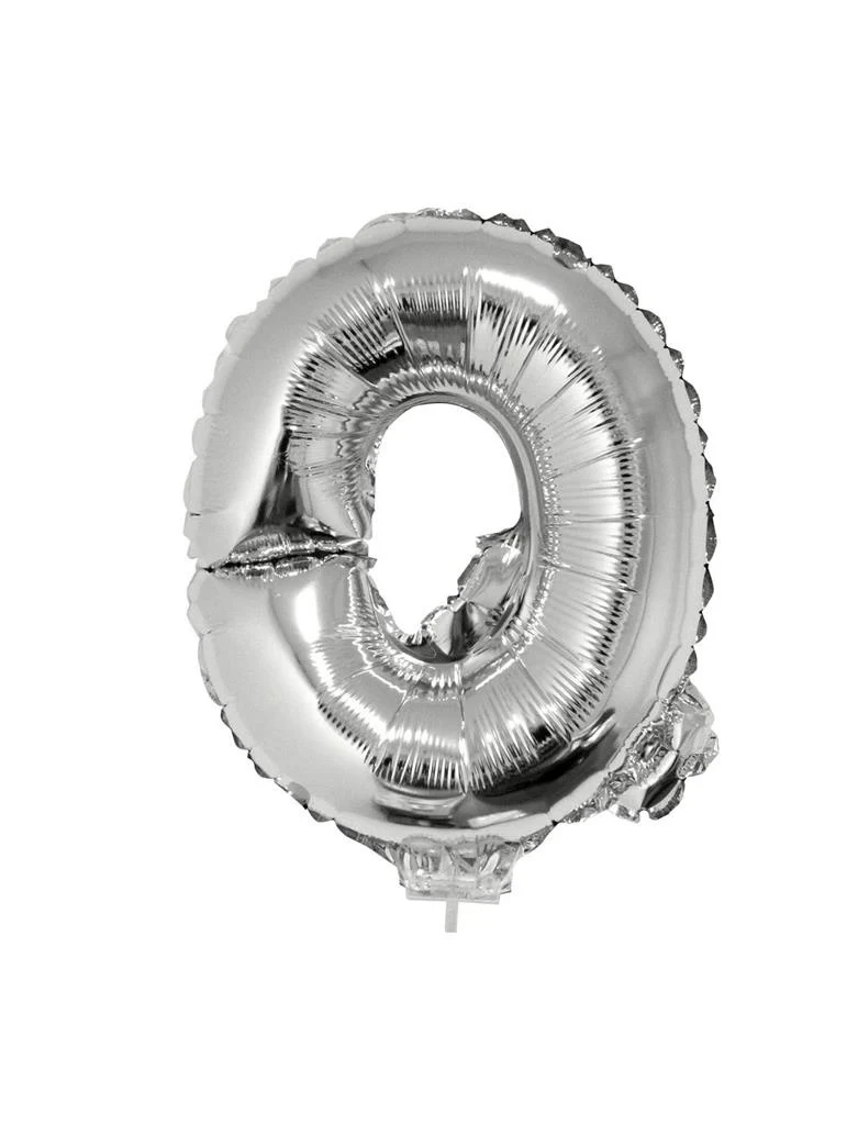 Folie ballon letter Q Zilver