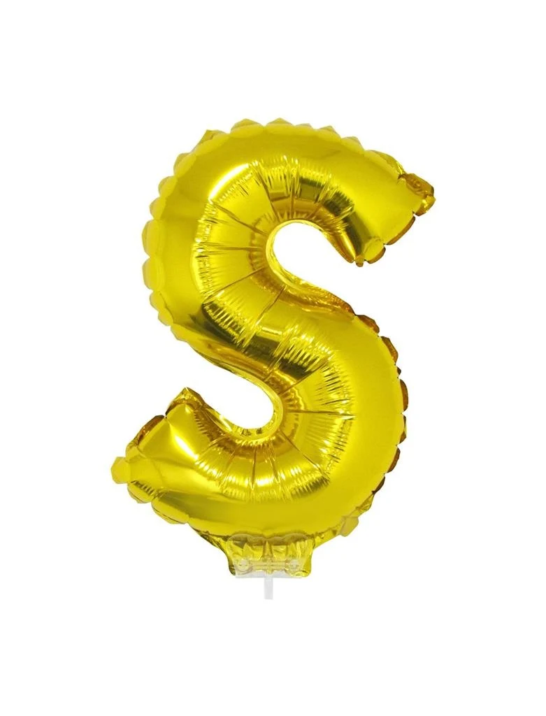 Folie ballon letter S Goud