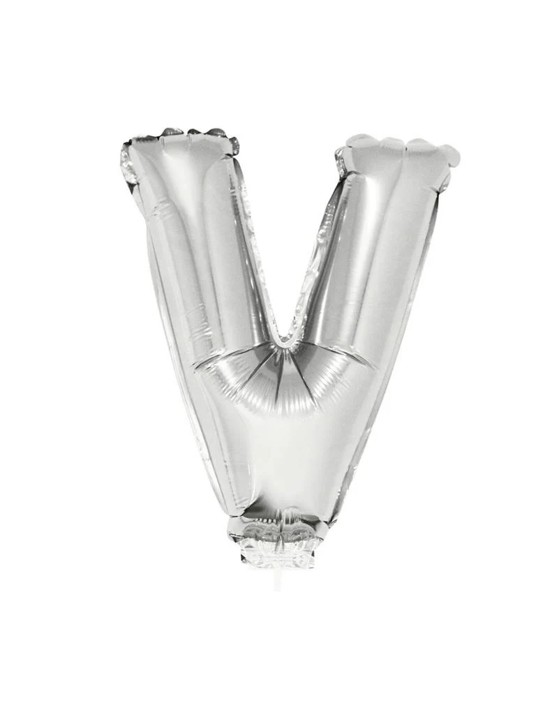 Folie ballon letter V Zilver