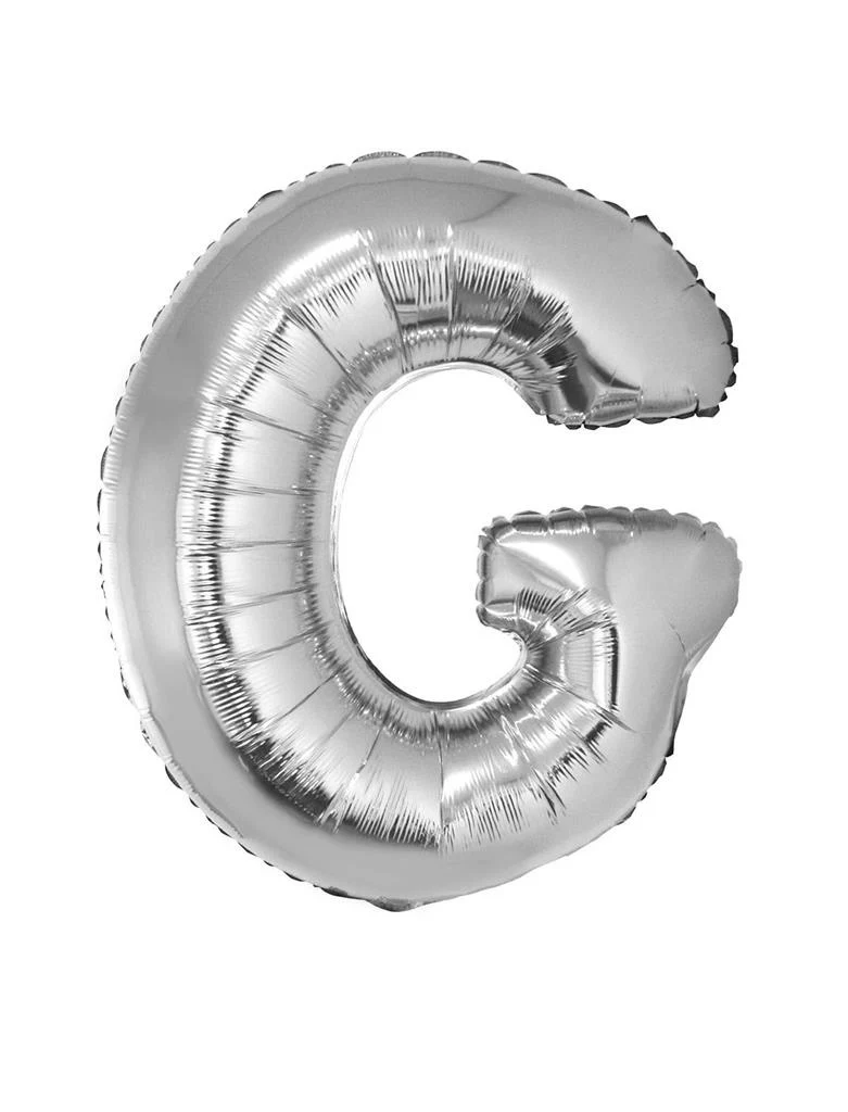 Grote folie ballon letter G Zilver