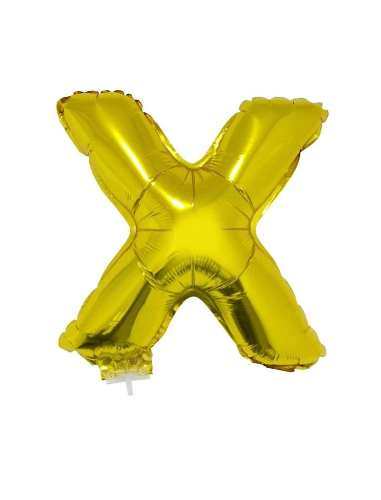 Folie ballon letter X Goud