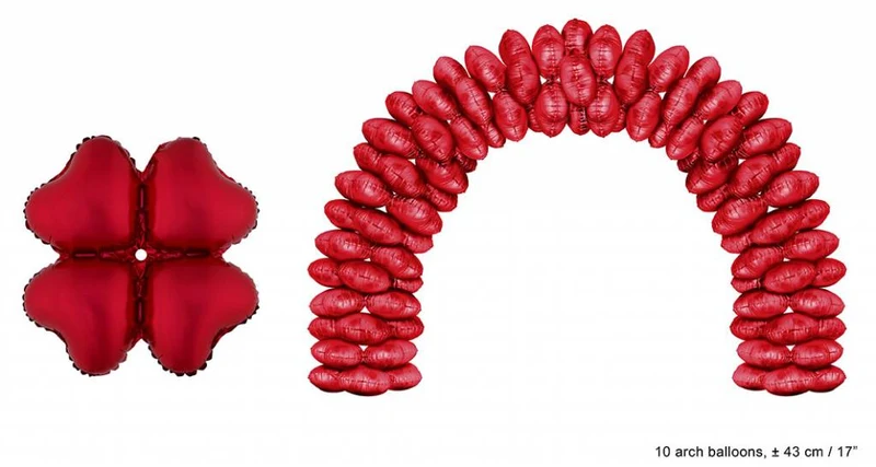 Ballonboog folieballonnen hart Rood