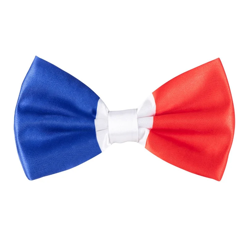 Vlinderstrik Franse vlag blauw/wit/rood