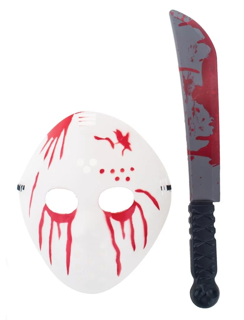Masker Jason met nep mes