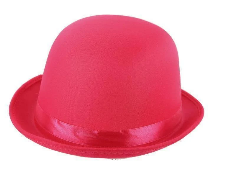 Bolhoed satijn roze