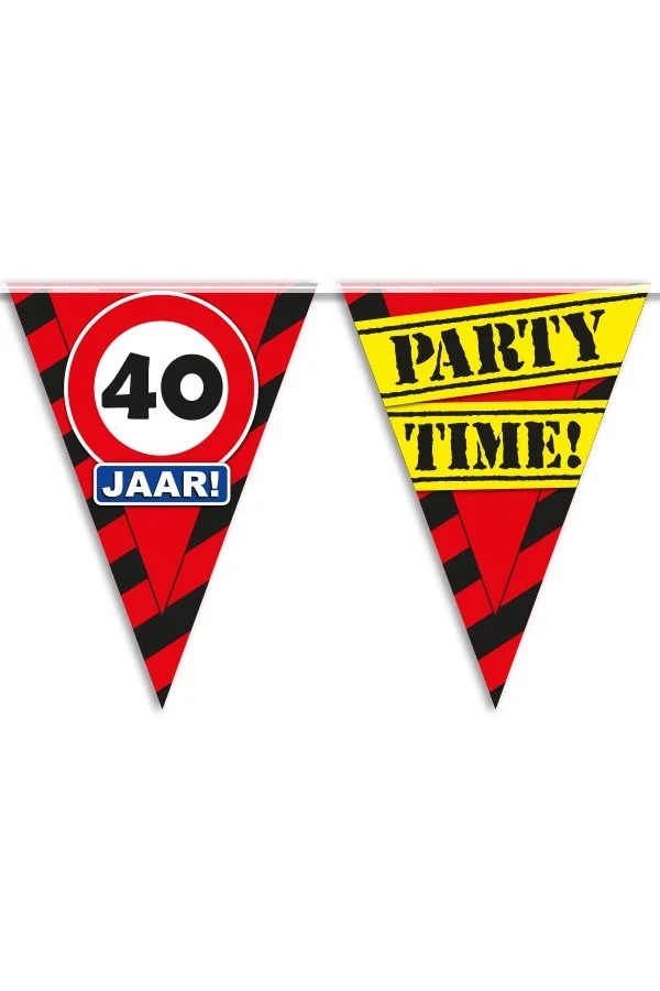 Vlaggenlijn 40 jaar PARTYTIME 10 meter
