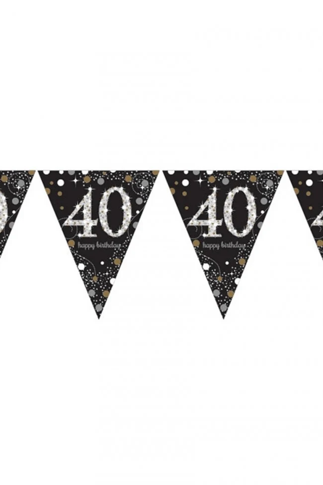 Vlaggenlijn 40 jaar Sparkling gold