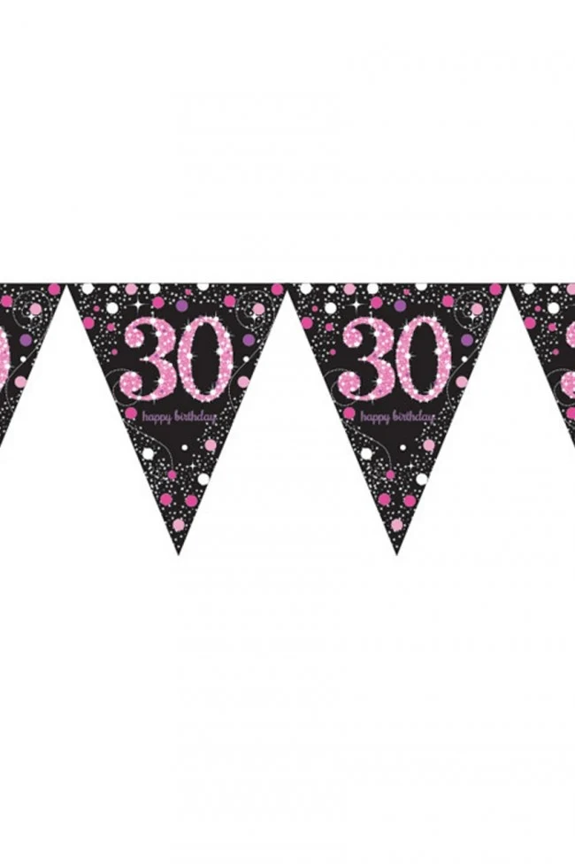 Vlaggenlijn 30 jaar Sprankelend roze