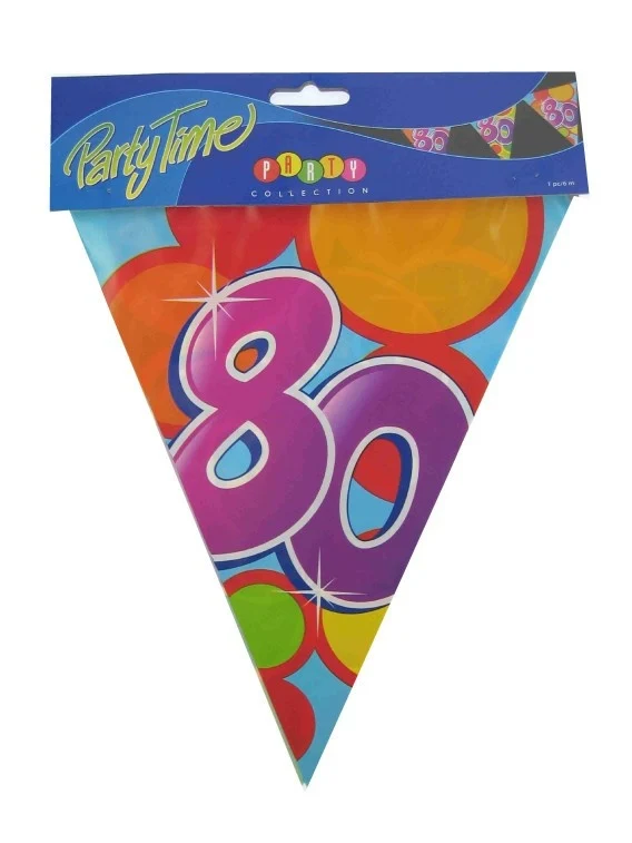 Vlaggenlijn leeftijd 80 jaar 10 meter