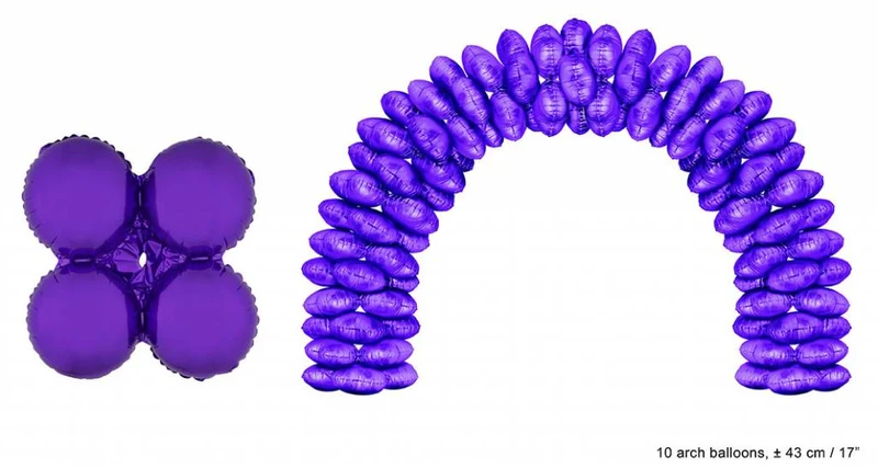 Ballonboog folieballonnen rond Paars