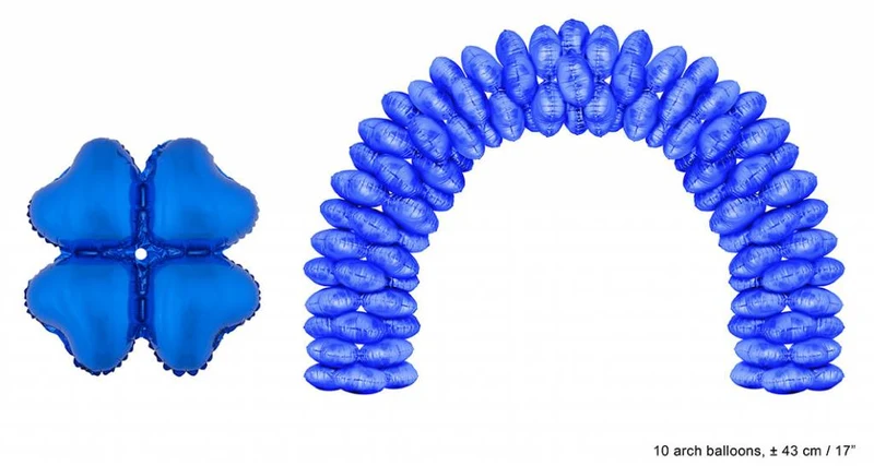 Ballonboog folieballonnen hart Blauw